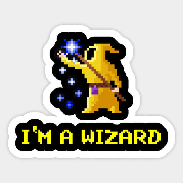 wizard yellow Sticker by Mamon